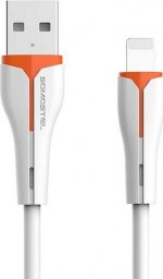 Kabel USB Vega USB-A - Lightning 1 m Biały