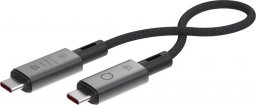 Kabel USB Linq USB-C - USB-C 0.3 m Czarno-szary (KBALIQUSB0002)