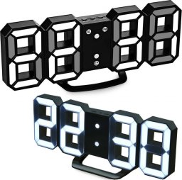  Verk Group Zegar budzik elektroniczny termometr z alarmem LED