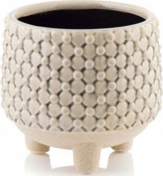  Polnix Osłonka ceramiczna na nóżkach kremowa 13 cm