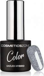 Cosmetics Zone Cosmetics Zone Lakier hybrydowy brokatowy srebrny 7ml Just Angel 343