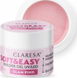 Claresa Żel budujący do paznokci Soft&Easy Builder - Glam Pink 45 g
