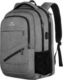 Plecak Matein biznesowy podróżny na laptopa 17,3, kolor szary, 48x33x18 cm