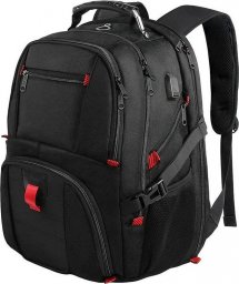 Plecak Matein podróżny z przegrodą na laptopa 17,3, kolor czarny, 49x38x26 cm