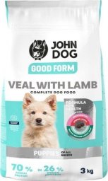 John Dog GOOD FORM Puppy cielęcina z jagnięciną 3 kg