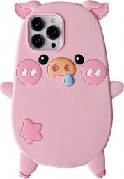  GEL ETUI DO IPHONE 14 CASE OBUDOWA COVER RÓŻ ŚWINIA