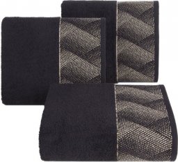  Eurofirany Ręcznik bawełniany z bordiurą VICTORIA 50X90 czarny