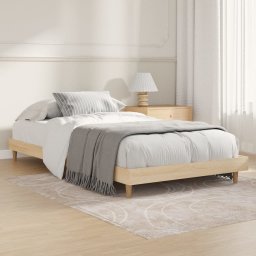  vidaXL Rama łóżka, dąb sonoma, 90x200 cm, materiał drewnopochodny