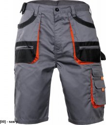  CERVA BE-01-009 - krótkie spodnie robocze, bawełna 20%, poliester 80% - szary 64