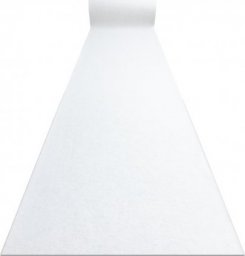  Dywany Łuszczów Chodnik RUMBA 1950 Ślub, wesele podgumowany, jednokolorowy biały 60cm, 60x890 cm