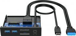  Graugear G-MP01CR 6-portowy koncentrator USB 3.0 Czarny