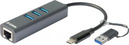 HUB USB D-Link D-Link DUB-2332 huby i koncentratory USB Type-C 5000 Mbit/s Szary