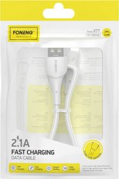 Kabel USB Foneng USB-A - Lightning 1 m Biały (X77 iPhone)