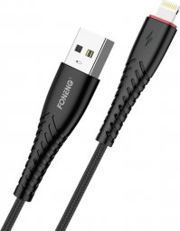 Kabel USB Foneng USB-A - Lightning 1.2 m Czarny (X15 iPhone / Black)