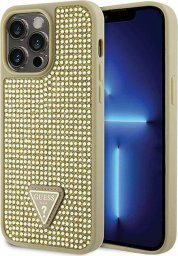  Guess Etui Guess GUHCP14XHDGTPD Apple iPhone 14 Pro Max złoty/gold hardcase Rhinestone Triangle