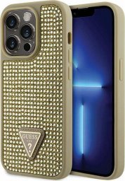  Guess Etui Guess GUHCP14LHDGTPD Apple iPhone 14 Pro złoty/gold hardcase Rhinestone Triangle