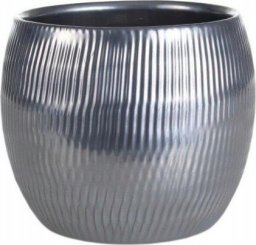  Cermax Osłonka ceramiczna na doniczkę srebrna 15 x 13 cm