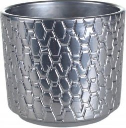  Cermax Osłonka ceramiczna na doniczkę srebrna 12 cm