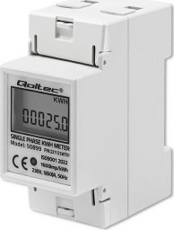  Qoltec Jednofazowy elektroniczny licznik | miernik zużycia energii na szynę DIN | 230V | LCD | 2P