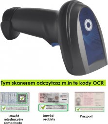 Czytnik kodów kreskowych Kim-Tech Przewodowy czytnik kodów OCR MRZ dowód osobisty paszport dowód rejestracyjny auta wiza 1D 2D QR Aztec MaxiCode