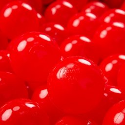  KiddyMoon KiddyMoon Plastikowe piłeczki 7cm czerwony 50 Zabawka zestaw kulek
