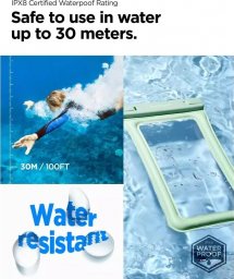  Spigen Etui wodoszczelne Spigen A610 Universal Waterproof Float Case Mint