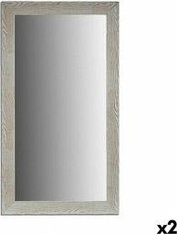  Gift Decor Lustro ścienne Drewno Biały Szkło (75 x 136 x 1,5 cm) (2 Sztuk)