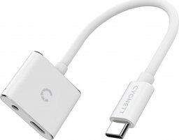 Adapter USB Cygnett CY2866PCCPD USB-C - Jack 3.5mm + USB-C Biały  (CY2866PCCPD)