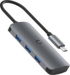 HUB USB Cygnett Hub 6w1 USB-C do 3x USB, USB-C, SD Card, Micro SD Card Cygnett SlimMate 100W (szary)