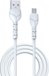 Kabel USB Devia Devia kabel Kintone USB - MicroUSB 1,0 m 2,1A biały