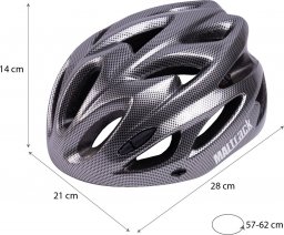  MalTrack Kask Rowerowy Damski Męski Sport Regulowany 57-62 CARBON