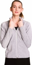  RENNWEAR Bluza sportowa ze stójką zamkiem i kieszeniami melanż szary 164-168 cm / S-M