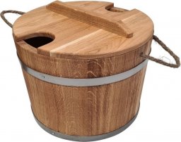  Wiadro beczka drewniana dębowa na witki do sauny 25l