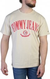  Tommy Hilfiger T-shirty marki Tommy Hilfiger model DM0DM16400 kolor Brązowy. Odzież Męskie. Sezon: Wiosna/Lato M