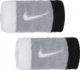  Nike Football Frotka na rękę Swoosh szaro-czarna 2 szt. N0001586016OS