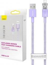 Kabel USB Baseus USB-A - Lightning 2 m Fioletowy (CATS010105)