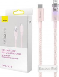 Kabel USB Baseus USB-C - Lightning 1 m Różowy (CATS010204)