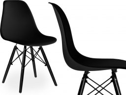  Krzesło loftowe PARIS BLACK czarne
