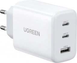 Ładowarka Ugreen Ładowarka sieciowa UGREEN CD275, 2x USB-C, 1x USB, 65W (biała)