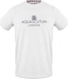  Aquascutum T-shirty marki Aquascutum model TSIA126 kolor Biały. Odzież Męskie. Sezon: Wiosna/Lato XL