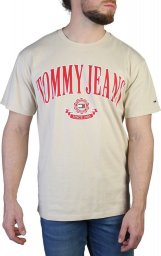  Tommy Hilfiger T-shirty marki Tommy Hilfiger model DM0DM16400 kolor Brązowy. Odzież Męskie. Sezon: Wiosna/Lato S