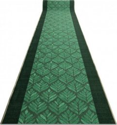  Dywany Łuszczów CHODNIK PODGUMOWANY LIŚCIE zieleń 110cm, 110x110 cm
