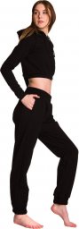  RENNWEAR Spodnie dresowe damskie luźne nogawki czarny 164-168 cm / S-M