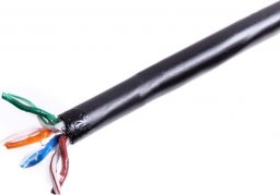  Digitus Kabel teleinformatyczny instalacyjny zewnętrzny żelowany DIGITUS kat.5e, U/UTP, Fca, drut, AWG24/1, PE, 100m, czarny
