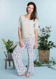  Key KEY wygodna damska piżama długa komplet homewear S