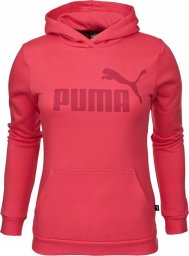  Puma Bluza dla dzieci Puma ESS Logo Hoodie FL czerwona 587031 35 128cm