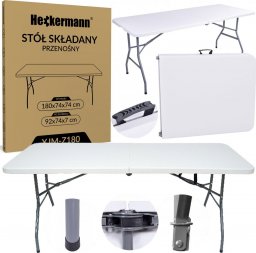  Heckermann Stół składany 180x74cm Heckermann XJM-Z180 Biały