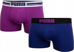  Puma Bokserki męskie Puma Placed Logo Boxer 2P różowe, niebieskie 906519 11 S