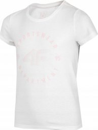  4f Koszulka dla dziewczynki 4F biała HJL22 JTSD003 10S 152cm