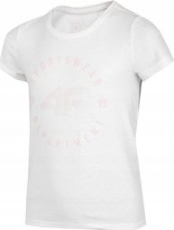  4f Koszulka dla dziewczynki 4F biała HJL22 JTSD003 10S 122cm